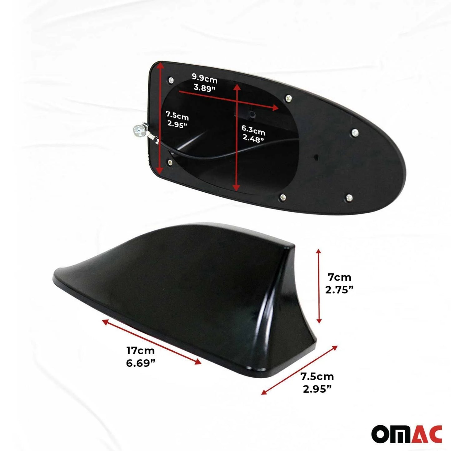 Car Shark Fin Antenna Roof Radio AM/FM Signal Aerial Accessories Black