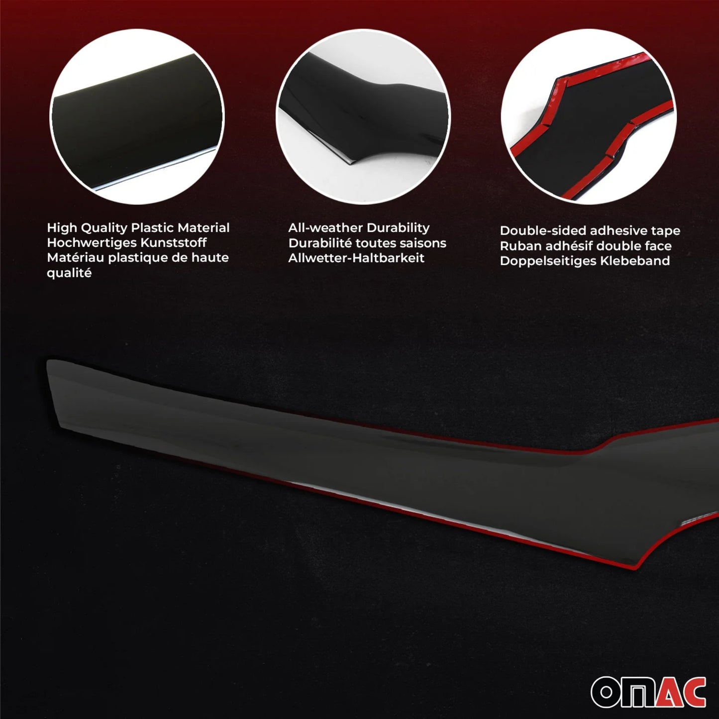 2010-2020 Toyota 4Runner Front Bug Shield Hood Deflector 1 Pc Smoke