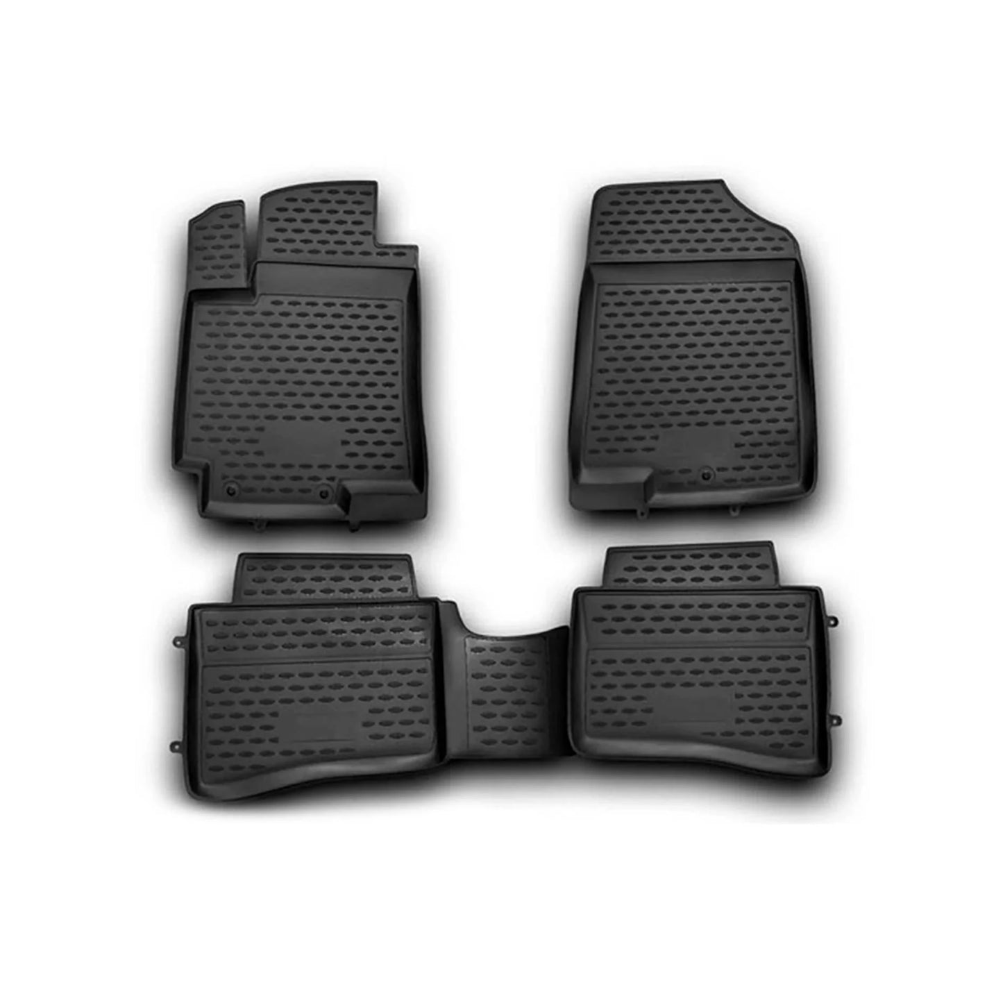 2012-2017 Hyundai Accent Sedan Floor Mats Liners Full Set All Weather Black
