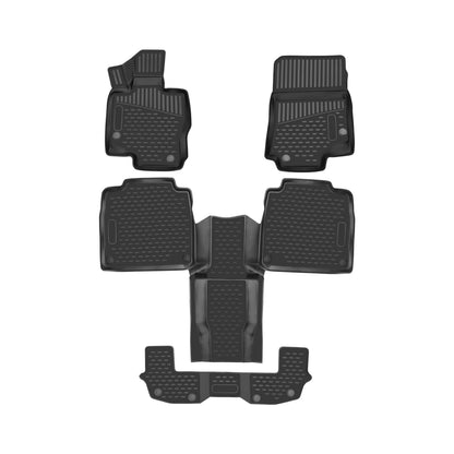 2020-2025 Mercedes GLS Class X167 Floor Mats Liners Full Set All Weather 6 Passenger Black