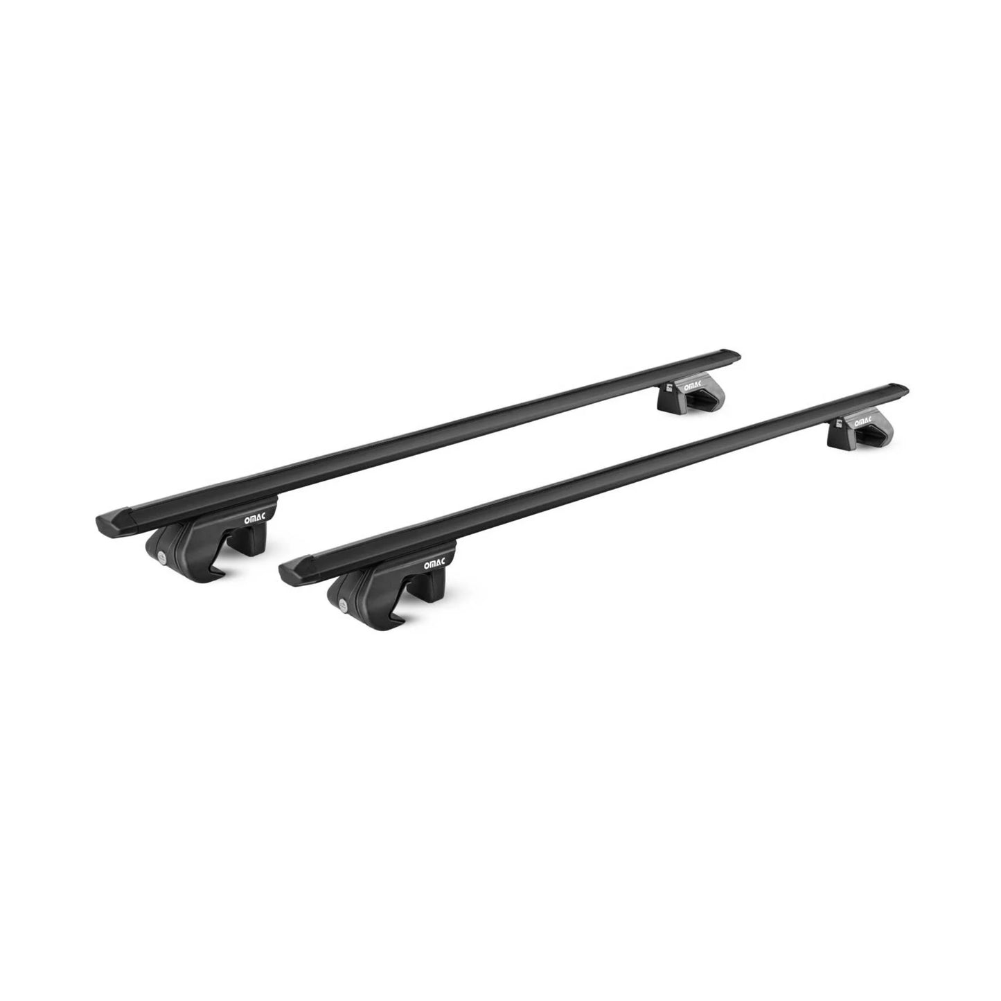 47" Roof Rack Cross Bars Luggage Carrier fits Raised Rail Aluminium Black 2x