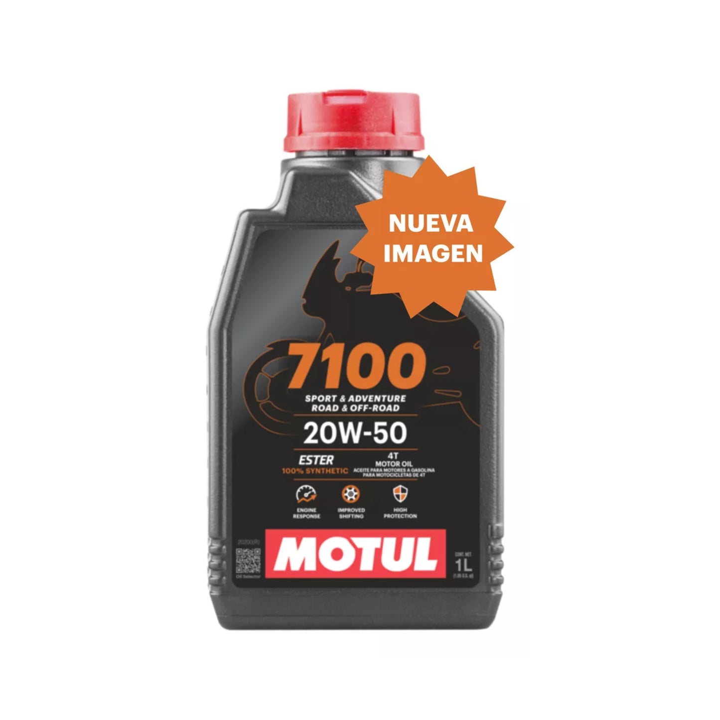 Motul 100% Synthetic Sport &amp; Adventure 4-stroke Engine Oil 7100 20w50 1L
