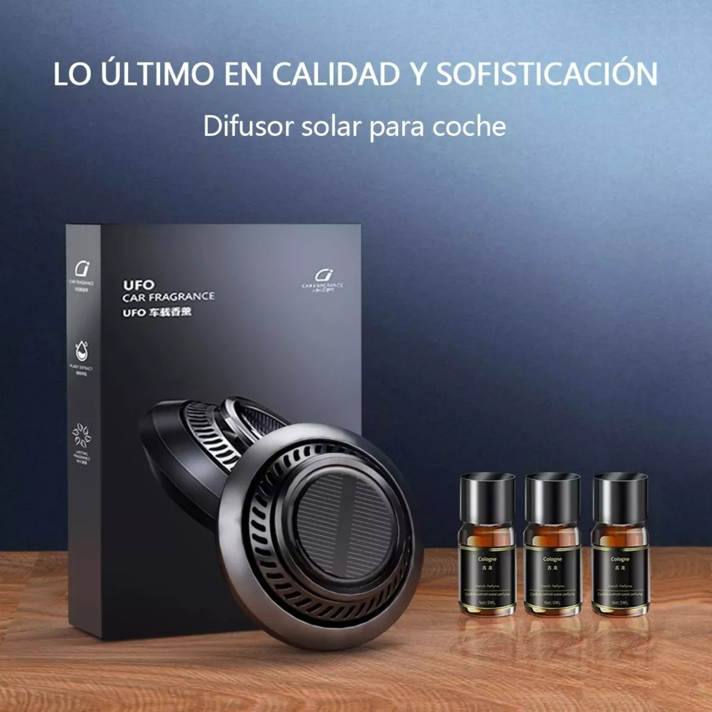 Solar Rotating Car Air Freshener Long-Lasting Fragrance