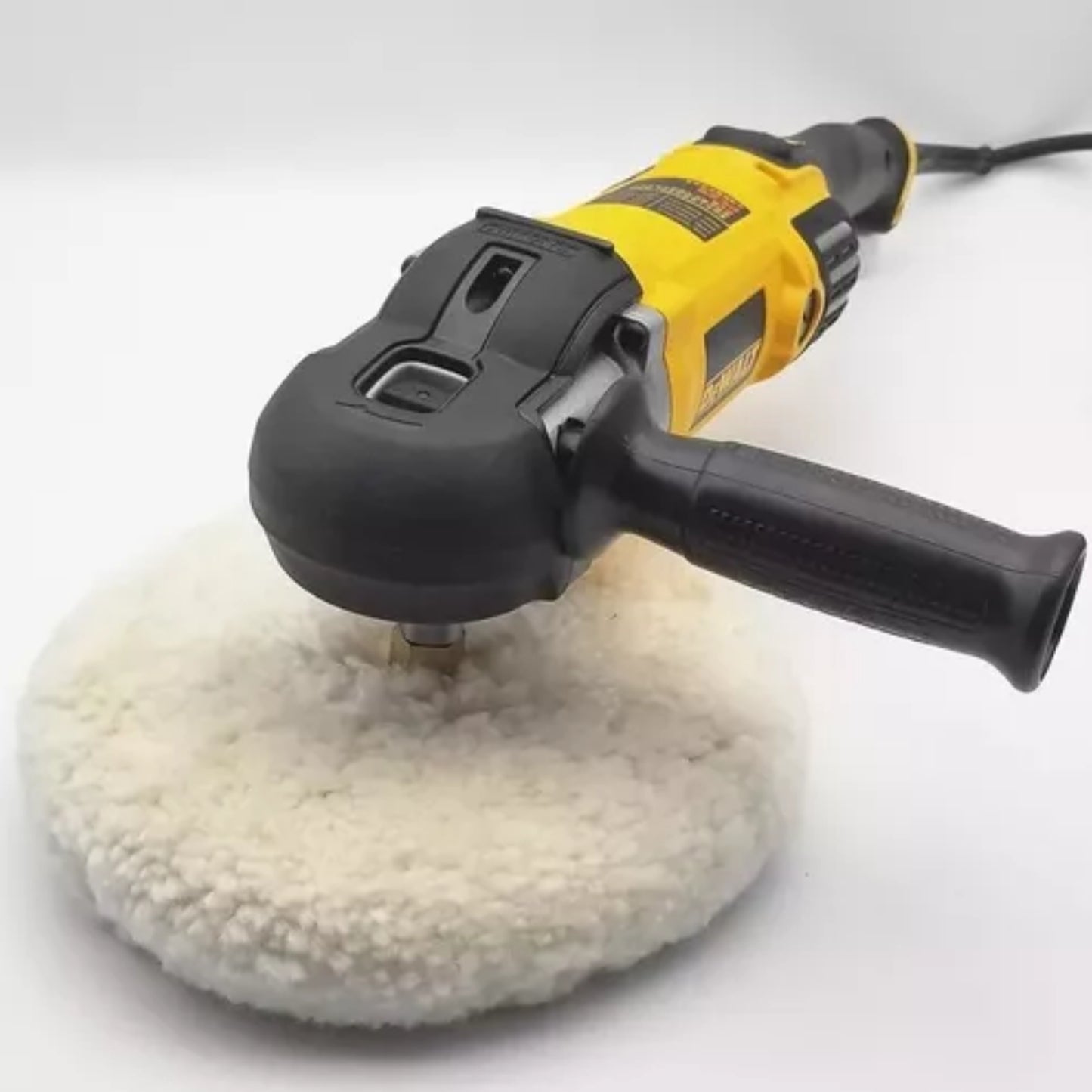 Double-sided 100% wool pad for polishing with a polisher