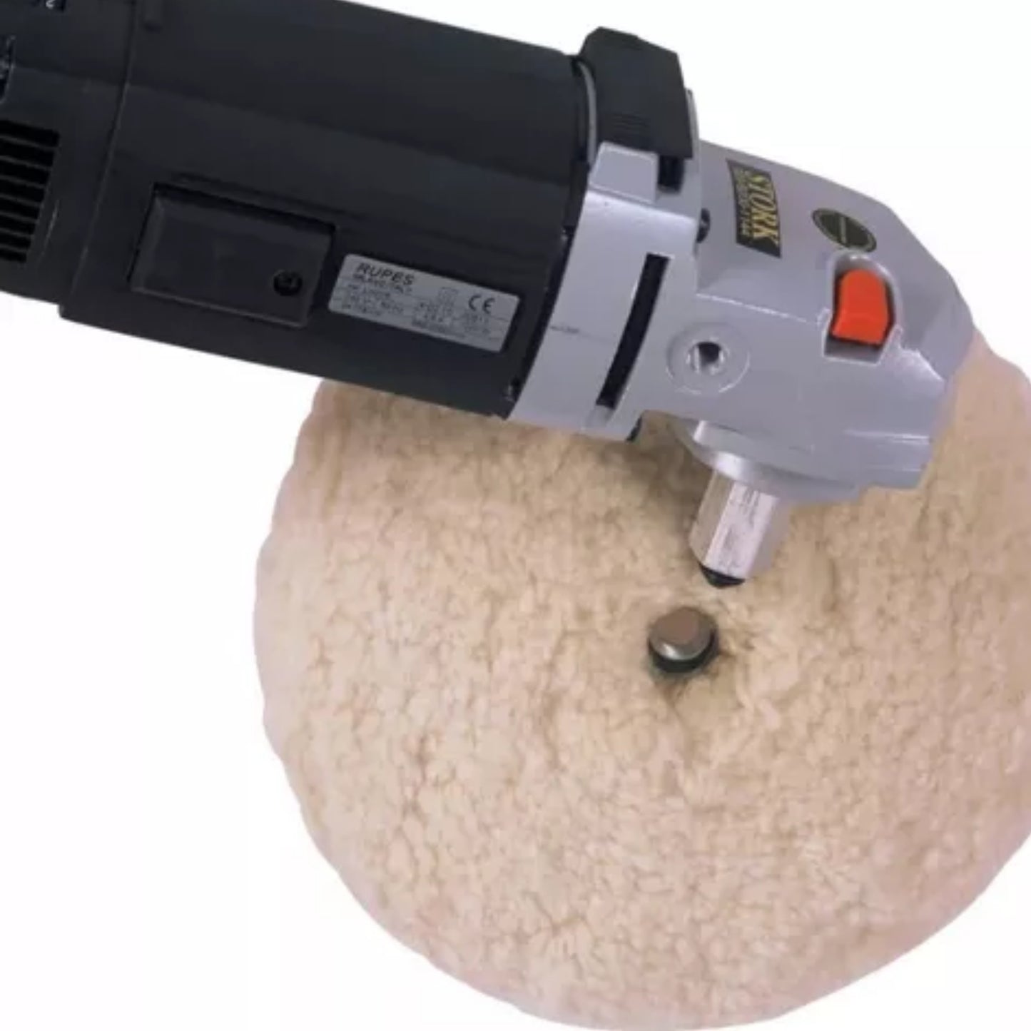 Double-sided 100% wool pad for polishing with a polisher