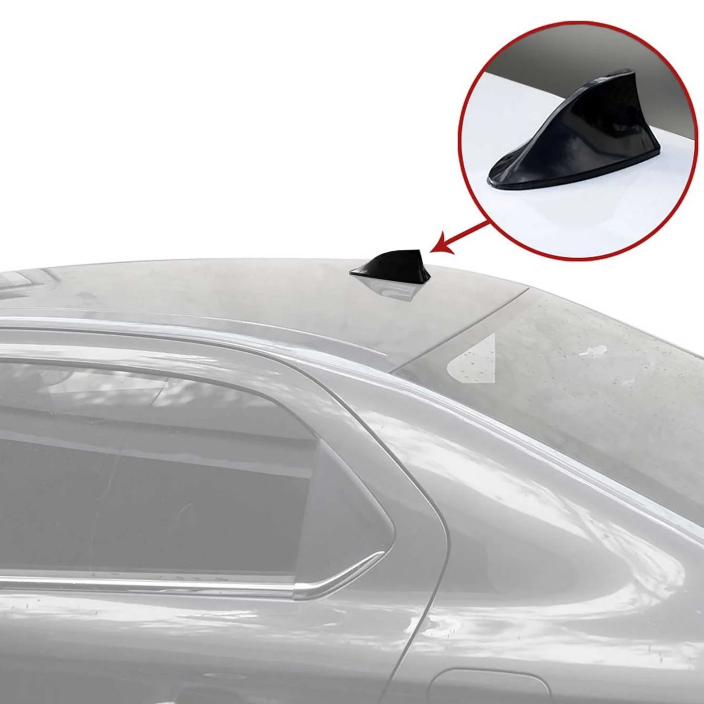 Car Shark Fin Antenna Roof Radio AM/FM Signal Aerial Accessories Black