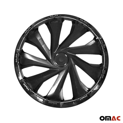 Carolina Hub Caps Wheel Cover 15" Black Full Set 4 pcs