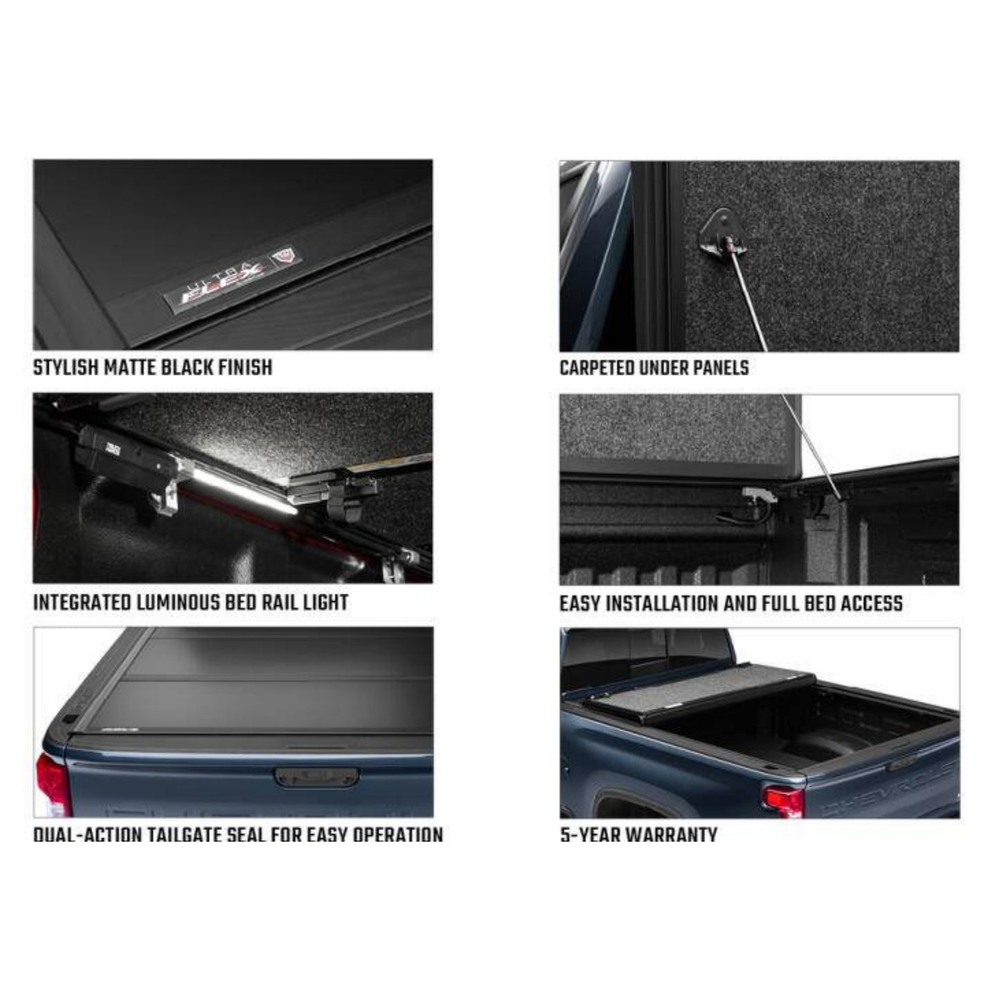 Ultra Flex Folding Bed Cover for Hilux 5.0' Double Cabin 2016-2025 Undercover