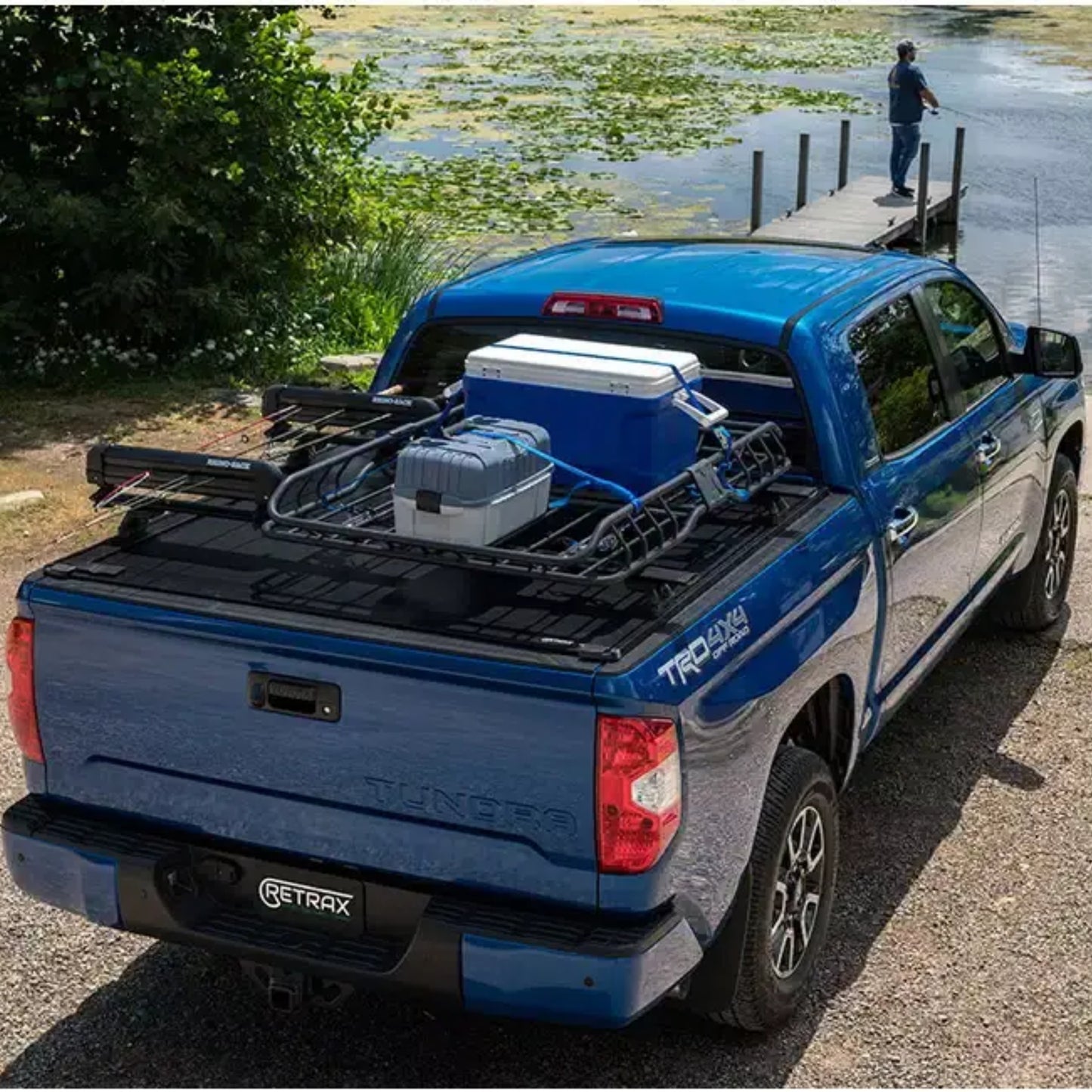 RetraxOne Trax Rail Retractable Boat Cover for Tacoma Double Cab 5.0' 2024-2025 Retrax