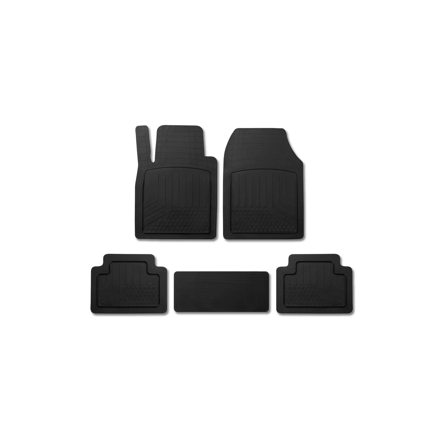 Semi-Custom fit Waterproof Rubber 3D Molded Floor Mats Liner Protection 5 Pcs