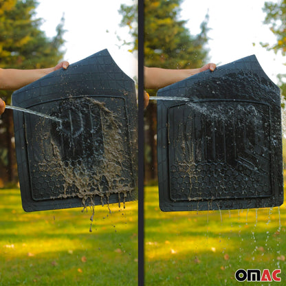 Semi-Custom fit Waterproof Rubber 3D Molded Floor Mats Liner Protection 5 Pcs