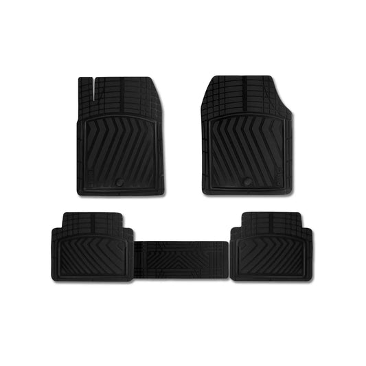 Floor Mats Liner Car 3D All-Weather Front Rear Semi-Custom fit 4Pcs Set Black