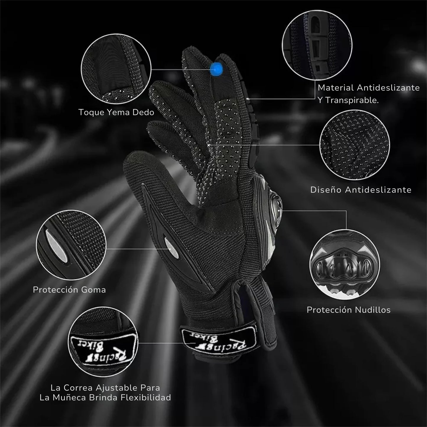 MotorsGlove Plus Motors Motorcycle Protective Gloves