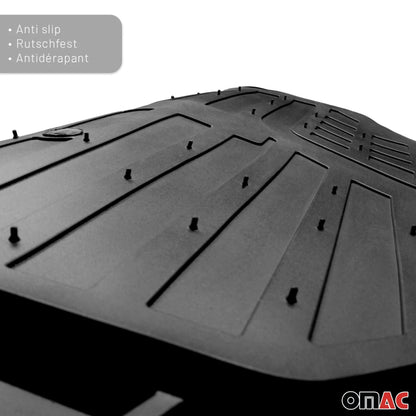 Heavy Duty Trim to fit Floor Mats Liner Waterproof 3D All-Weather 4Pcs Black
