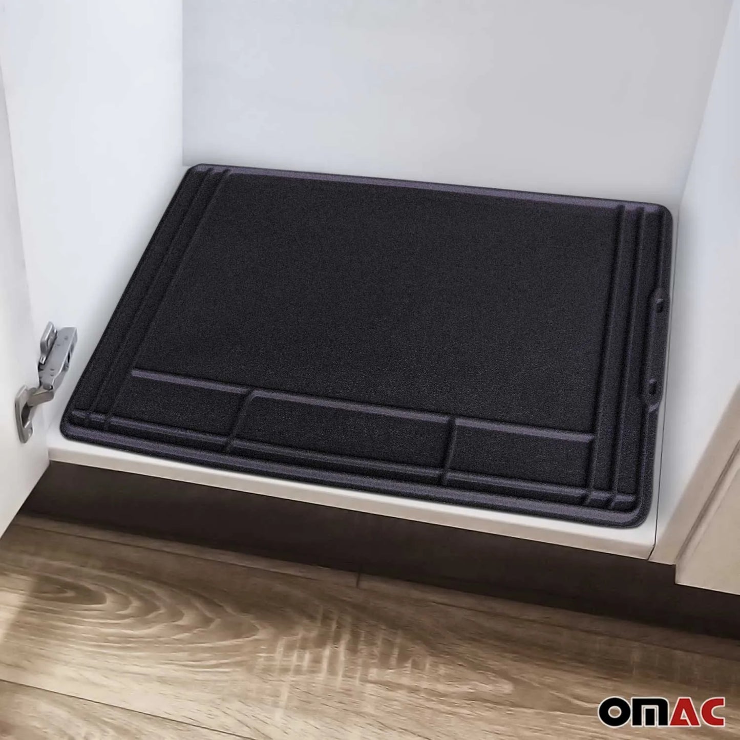 High Quality Black Under Sink Cabinet Protection Mat Waterproof Raised Edge