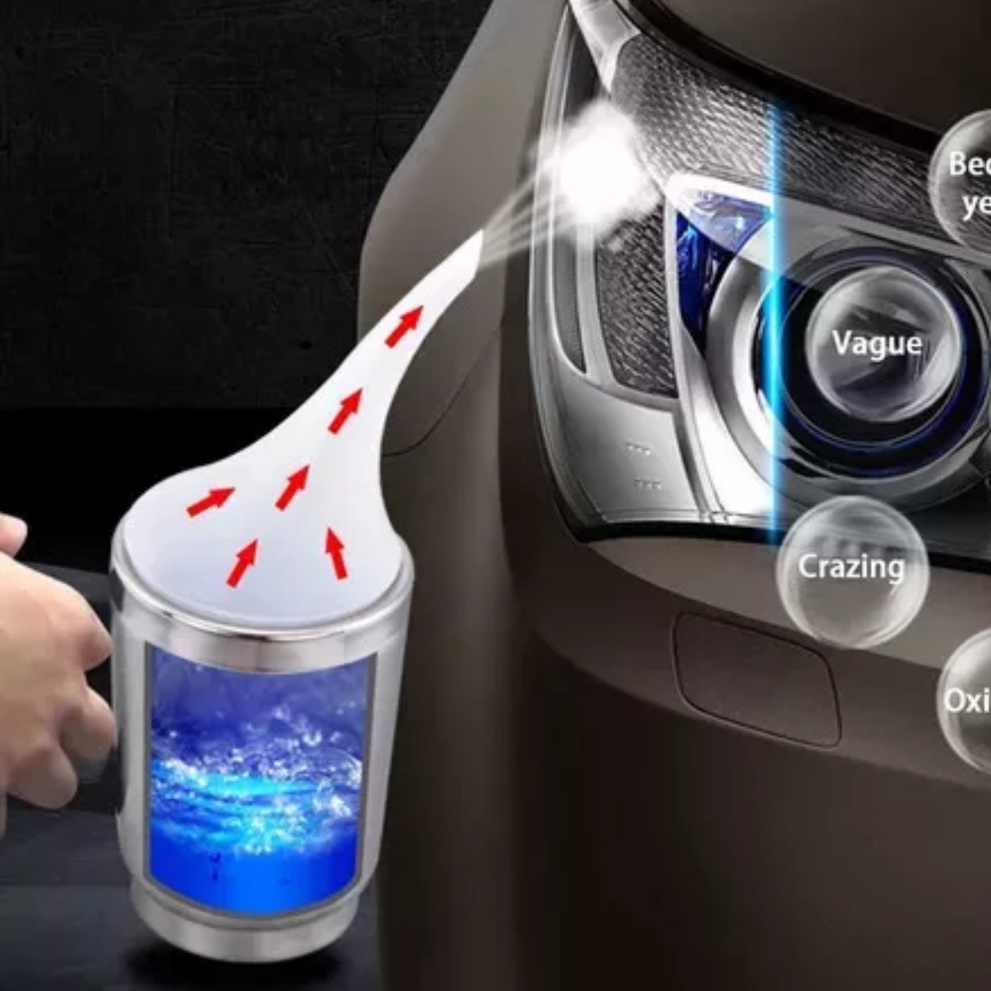 Polymer Headlight Restoration Fluid Cup Set