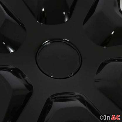 Kansas Hub Caps Wheel Cover 15" Black Full Set 4 pcs