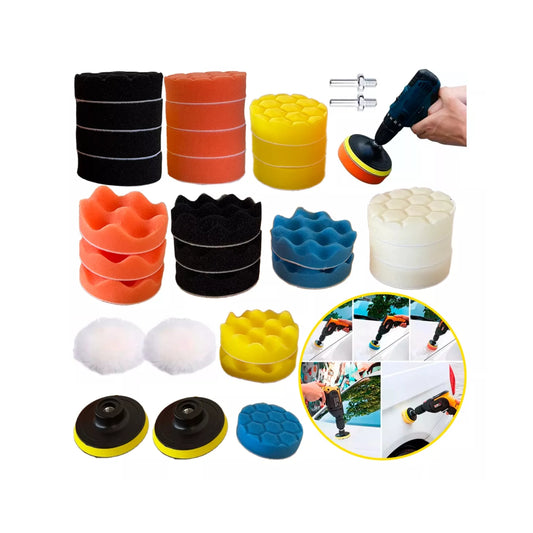 31 Piece Sponge Polishing Pad Kit for Buffing and Waxing