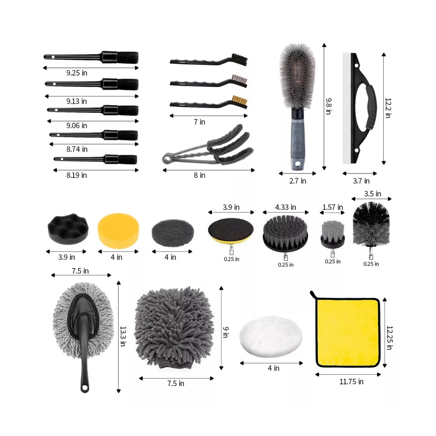 23-Piece Car Cleaning Kit with Electric Brush