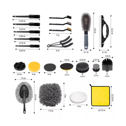 23-Piece Car Cleaning Kit with Electric Brush