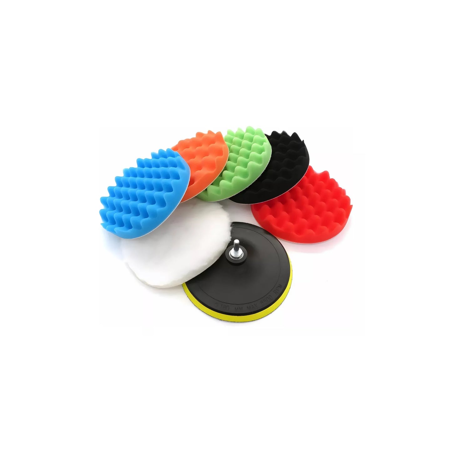 7 Inch Sponge Buffing Pads Polishing Kit, 8 Pieces