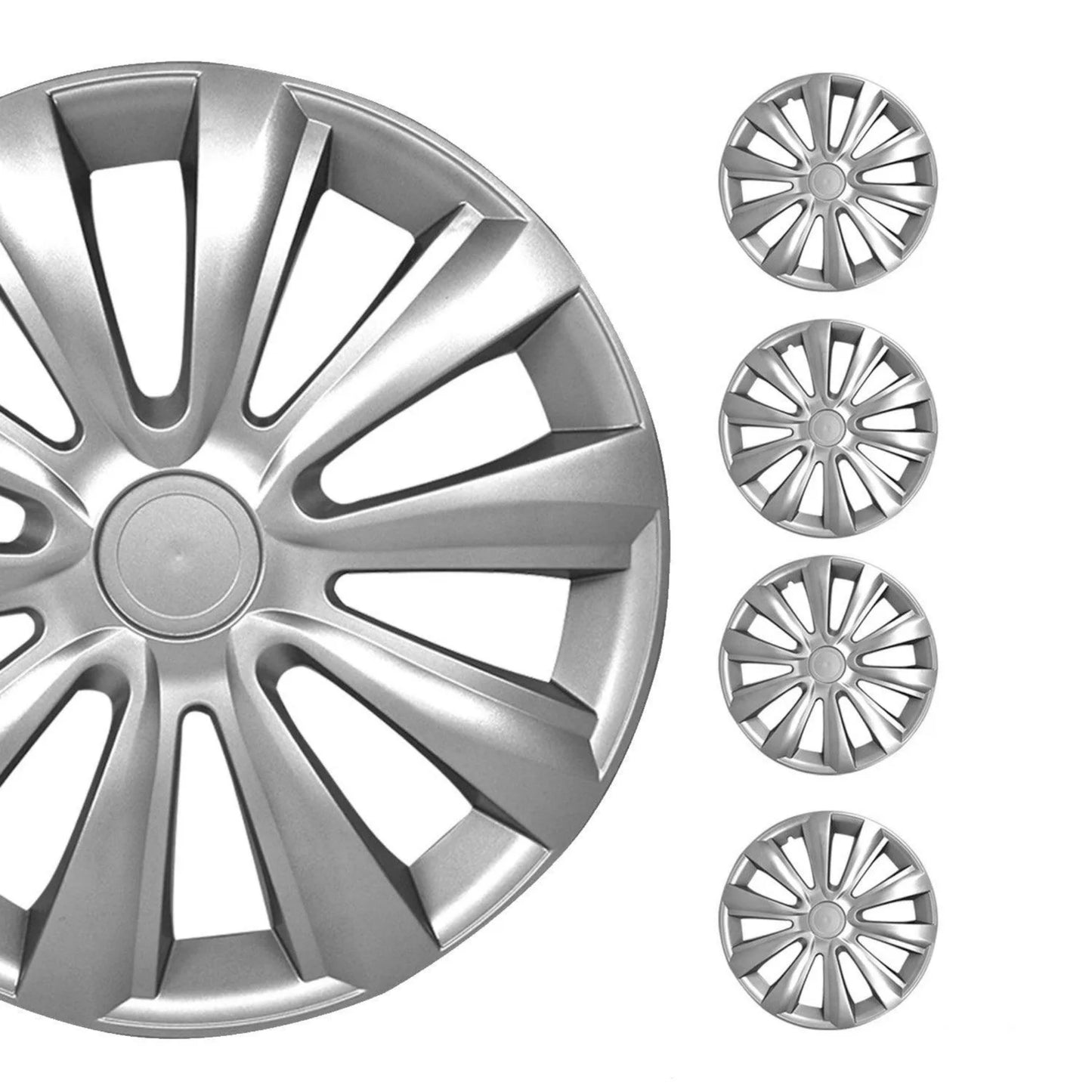 New York Hub Caps Wheel Cover 16" Silver Full Set 4 pcs