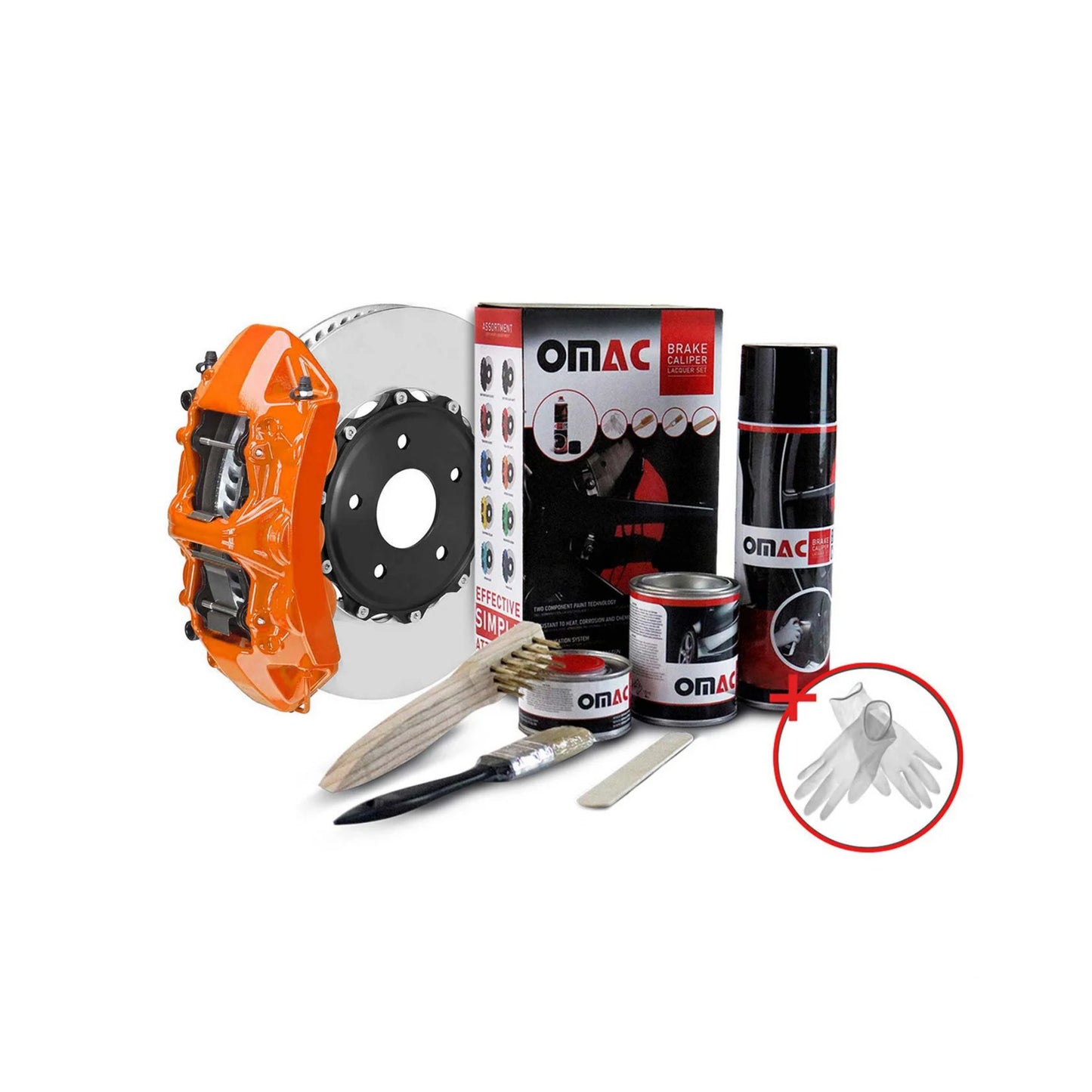 OMAC Brake Caliper Epoxy Based Car Paint Kit Arizona Orange Glossy High-Temp
