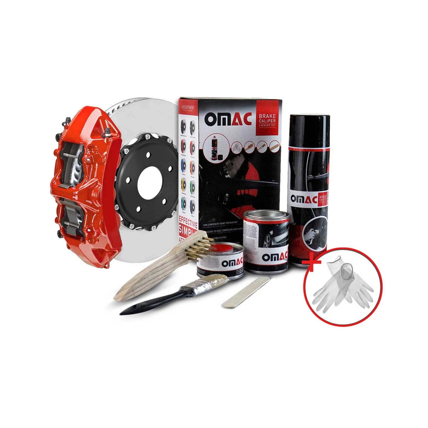 OMAC Brake Caliper Epoxy Based Car Paint Kit Texas Red Glossy High-Temp