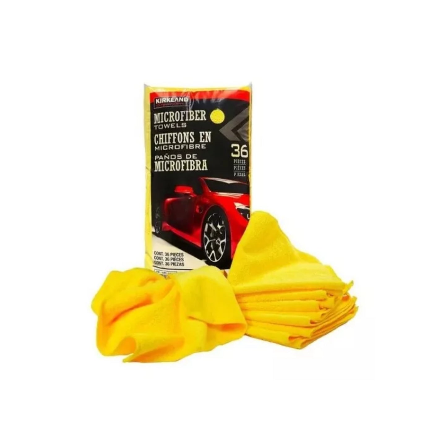 Yellow Absorbent Microfiber Cloths 16" 36 Count